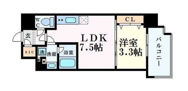 アーバネックス西天満の物件間取画像